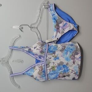2pc set Becca Floral Tankini Swimsuit Size Large 10-12